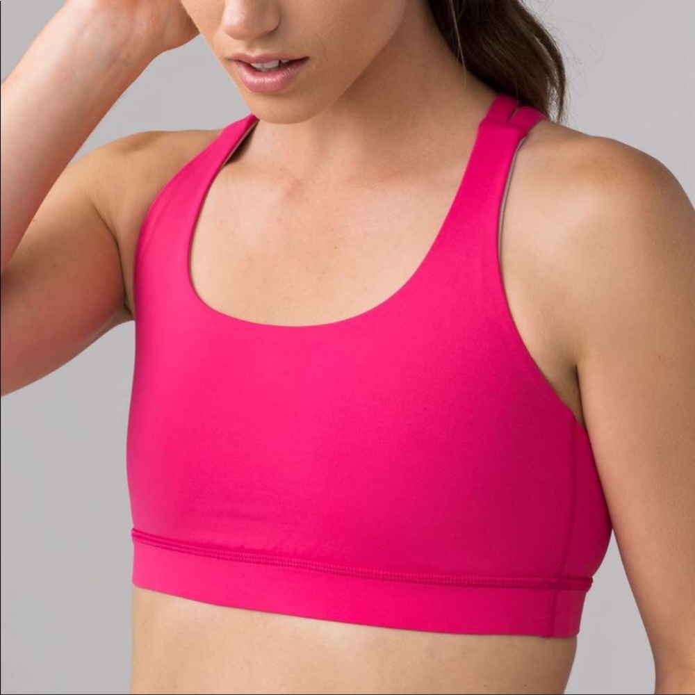 NWT Lululemon 10 Energy Bra Bon Bon Pink Criss Criss Straps